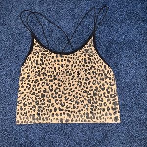 Cheetah cropped tank